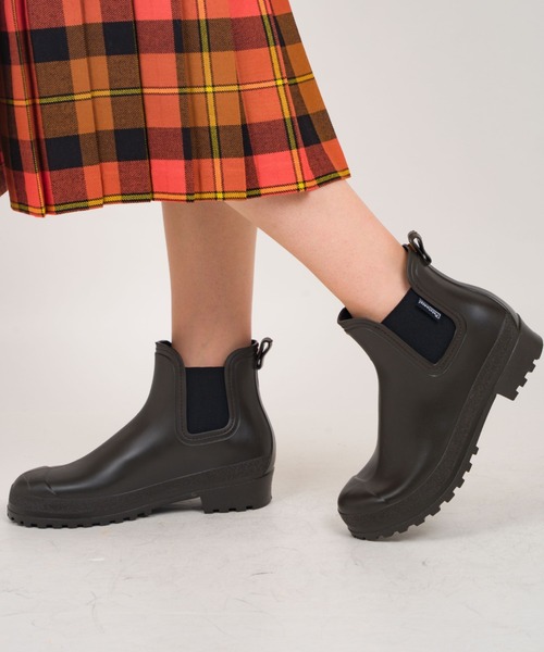 PATERNAZZI（パテルナッツィ）の「【PATERNAZZI/パテルナッツィ】イタリア製ショートレインブーツ サイドゴア（レインシューズ・レディース・ネイビー/ブラック/ダークグリーン/ダークブラウン/ダークグレー・36/37/38/39）」の8枚目の写真