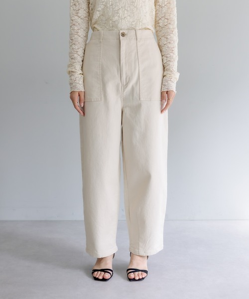 PUAL CE CIN（ピュアルセシン）の「JAPAN MADEベイカーコクーンパンツ（その他パンツ・レディース・ナチュラル/カーキ・FREE）」の3枚目の写真