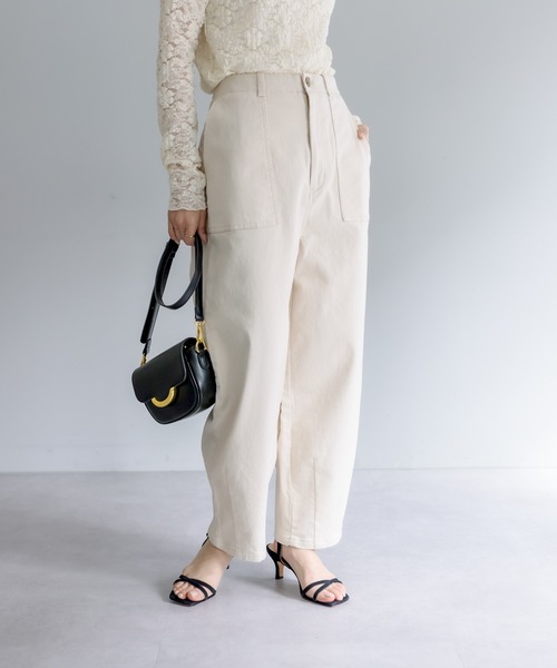 PUAL CE CIN（ピュアルセシン）の「JAPAN MADEベイカーコクーンパンツ（その他パンツ・レディース・ナチュラル/カーキ・FREE）」の13枚目の写真