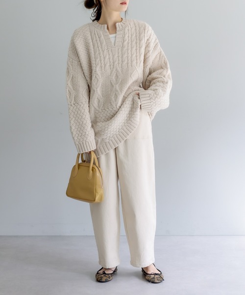 PUAL CE CIN（ピュアルセシン）の「JAPAN MADEベイカーコクーンパンツ（その他パンツ・レディース・ナチュラル/カーキ・FREE）」の21枚目の写真