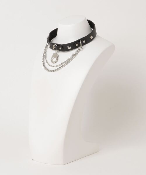 NOVESSEL（ノベセル）の「『NOVESSEL/ノベセル』手錠チェインチョーカー【Y】【CN】（チョーカー・レディース・ブラック・FREE）」の2枚目の写真