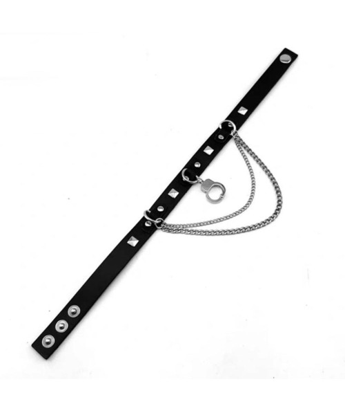 NOVESSEL（ノベセル）の「『NOVESSEL/ノベセル』手錠チェインチョーカー【Y】【CN】（チョーカー・レディース・ブラック・FREE）」の4枚目の写真