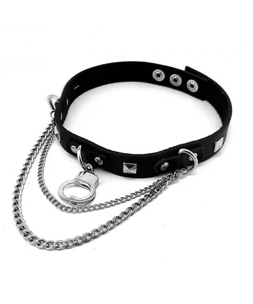 NOVESSEL（ノベセル）の「『NOVESSEL/ノベセル』手錠チェインチョーカー【Y】【CN】（チョーカー・レディース・ブラック・FREE）」の7枚目の写真