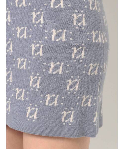 RESEXXY(リゼクシー)の「モノグラムニットミニスカート(スカート・レディース・アイボリー/ブラック/ブルー・FREE)」の6枚目の写真
