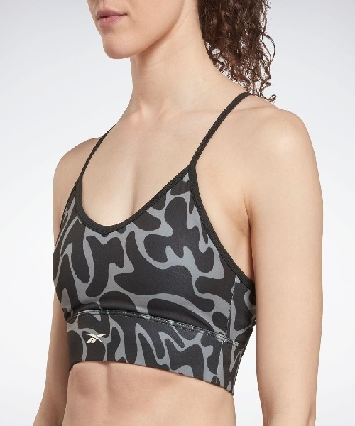 Reebok（リーボック）の「ワークアウト トライ バック ブラ / WOR AOP Tri Back Bra【返品不可商品】（スポーツブラ・レディース・ピンク/ブラック・J/S/J/M/J/L/OT）」の3枚目の写真