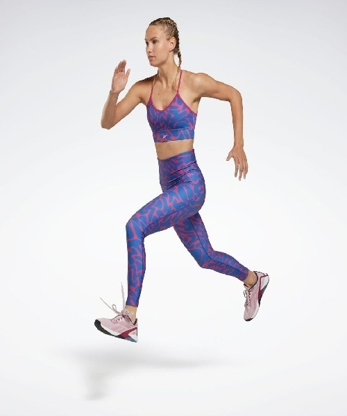 Reebok（リーボック）の「ワークアウト トライ バック ブラ / WOR AOP Tri Back Bra【返品不可商品】（スポーツブラ・レディース・ピンク/ブラック・J/S/J/M/J/L/OT）」の10枚目の写真