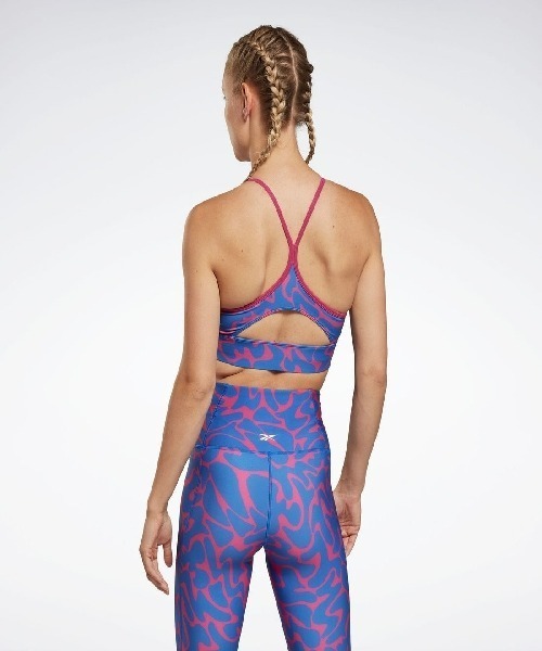Reebok（リーボック）の「ワークアウト トライ バック ブラ / WOR AOP Tri Back Bra【返品不可商品】（スポーツブラ・レディース・ピンク/ブラック・J/S/J/M/J/L/OT）」の9枚目の写真