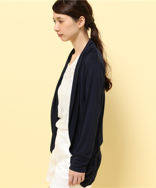 GIORDANO（ジョルダーノ）の「[GIORDANO]サマーロングトッパーカーディガン（カーディガン/ボレロ・レディース・グレー/ベージュ/ブルー/ネイビー・FREE）」の6枚目の写真