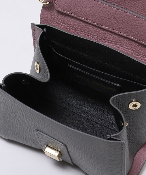 NOLLEY’S(ノーリーズ)の「【roberto pancani/ロベルトパンカーニ】2トーンミニレザーポシェット(ショルダーバッグ・レディース・グレー系その他3/ベージュ系その他3・FREE)」の12枚目の写真
