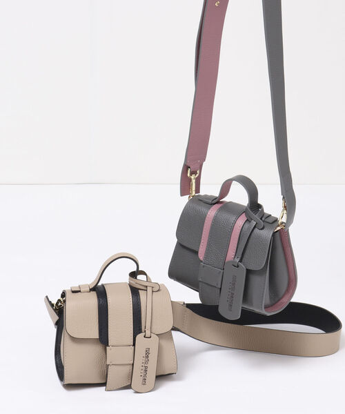NOLLEY’S(ノーリーズ)の「【roberto pancani/ロベルトパンカーニ】2トーンミニレザーポシェット(ショルダーバッグ・レディース・グレー系その他3/ベージュ系その他3・FREE)」の17枚目の写真