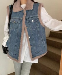 エコファーランチデニムベスト