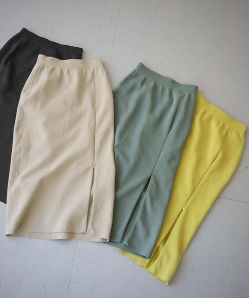 cheriella（シェリエラ）の「【cheriella】WEB限定ファスナースリットタイトスカート（スカート・レディース・ベージュ/マスタード/カーキ/ブラック・M）」の14枚目の写真