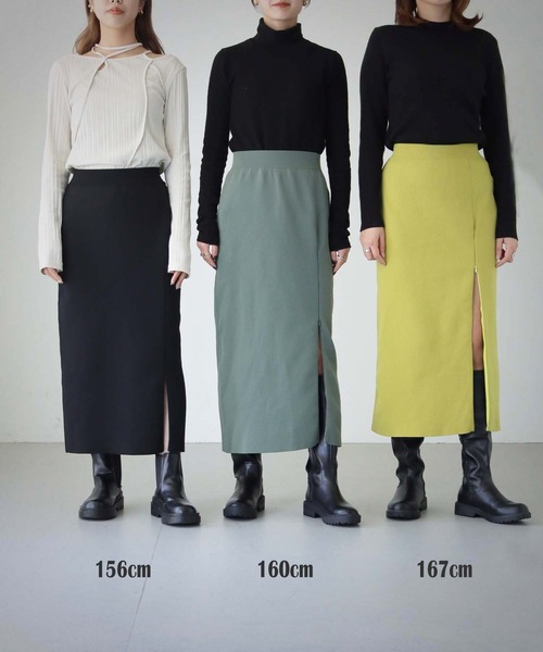 cheriella（シェリエラ）の「【cheriella】WEB限定ファスナースリットタイトスカート（スカート・レディース・ベージュ/マスタード/カーキ/ブラック・M）」の17枚目の写真