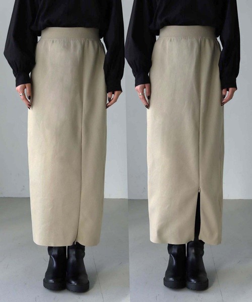 cheriella（シェリエラ）の「【cheriella】WEB限定ファスナースリットタイトスカート（スカート・レディース・ベージュ/マスタード/カーキ/ブラック・M）」の12枚目の写真