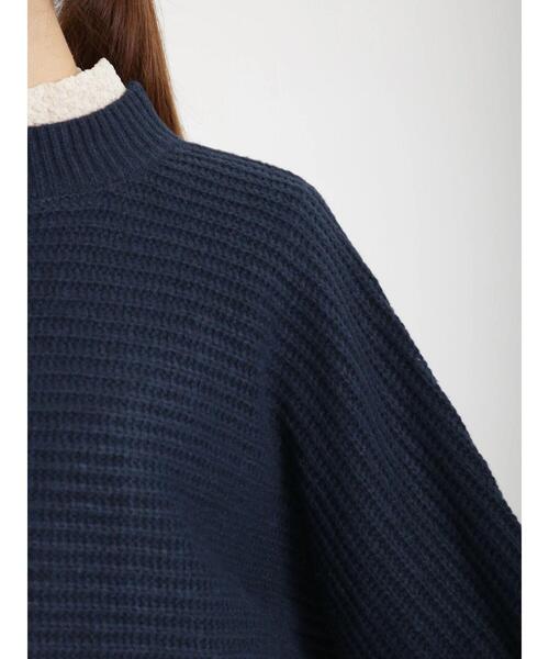 Te chichi（テチチ）の「袖ボリューム短丈バックシャン畦ニット（ニット/セーター・レディース・オフホワイト/ネイビー・ﾌﾘ-）」の22枚目の写真