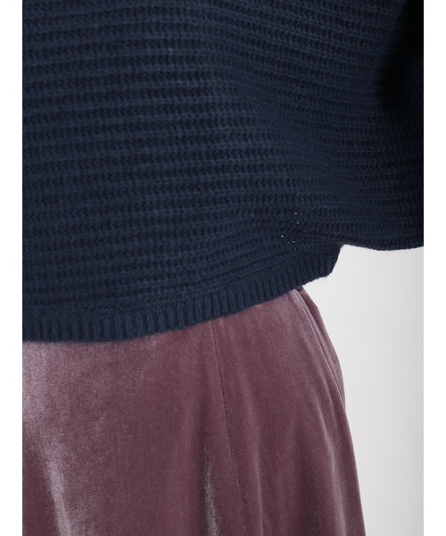 Te chichi（テチチ）の「袖ボリューム短丈バックシャン畦ニット（ニット/セーター・レディース・オフホワイト/ネイビー・ﾌﾘ-）」の13枚目の写真