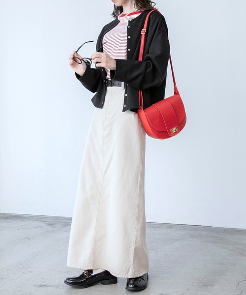 BONLECILL（ボンルシール）の「ハーフムーン フラップミニショルダーバッグ（ショルダーバッグ・レディース・レッド/ブラウン/ネイビー/オフホワイト/ブラック・FREE）」の18枚目の写真