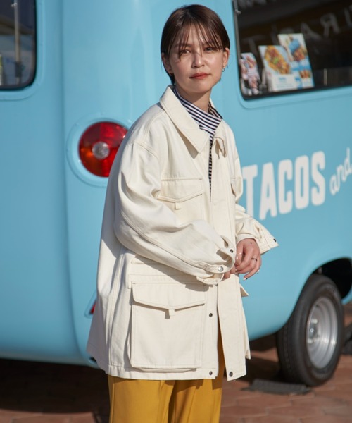 CONES BOSS（コーンズボス）の「【CONES BOSS × CIAOPANIC】デニムジャケットカバーオール（デニムジャケット・レディース・オフホワイト/ブルー/ベージュ・MEDIUM/LARGE）」の19枚目の写真