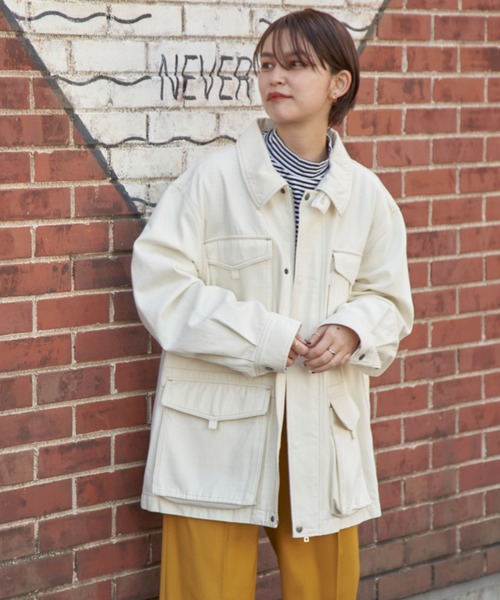 CONES BOSS（コーンズボス）の「【CONES BOSS × CIAOPANIC】デニムジャケットカバーオール（デニムジャケット・レディース・オフホワイト/ブルー/ベージュ・MEDIUM/LARGE）」の8枚目の写真