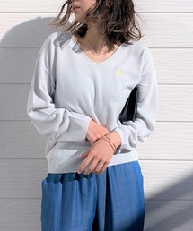 Q | なめらかタッチVネックニット(ニット/セーター)