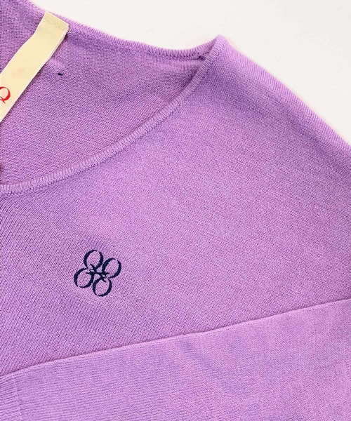 Q（キュー）の「なめらかタッチVネックニット（ニット/セーター・レディース・ライトグレー/アイボリー/ラベンダー・MEDIUM）」の22枚目の写真