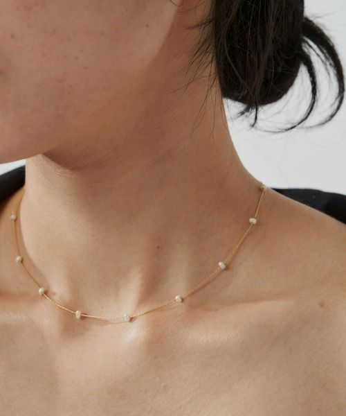 Aunt Marie's（アントマリーズ）の「パールチェーンネックレス（ネックレス・レディース・シルバー/ゴールド・FREE）」の2枚目の写真