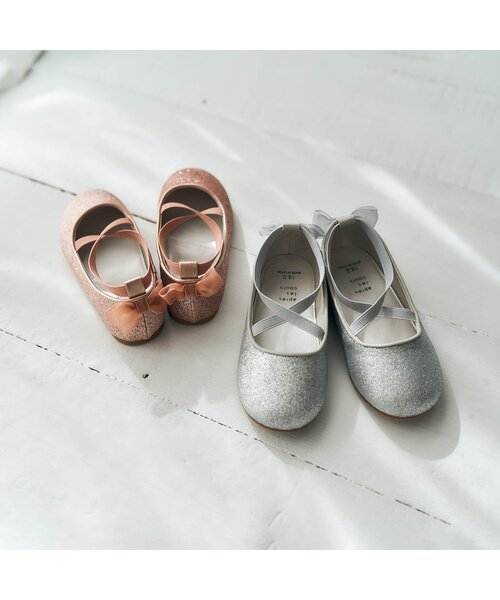 apres les cours（アプレレクール）の「クロスストラップラメパンプス_アプレレクールマシェリ（パンプス・キッズ・ピンク/シルバー・17/18/14/16/15 /19）」の5枚目の写真