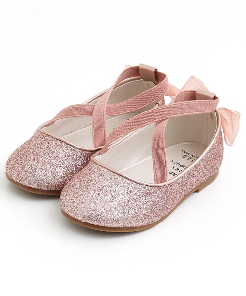 apres les cours（アプレレクール）の「クロスストラップラメパンプス_アプレレクールマシェリ（パンプス・キッズ・ピンク/シルバー・17/18/14/16/15 /19）」の6枚目の写真