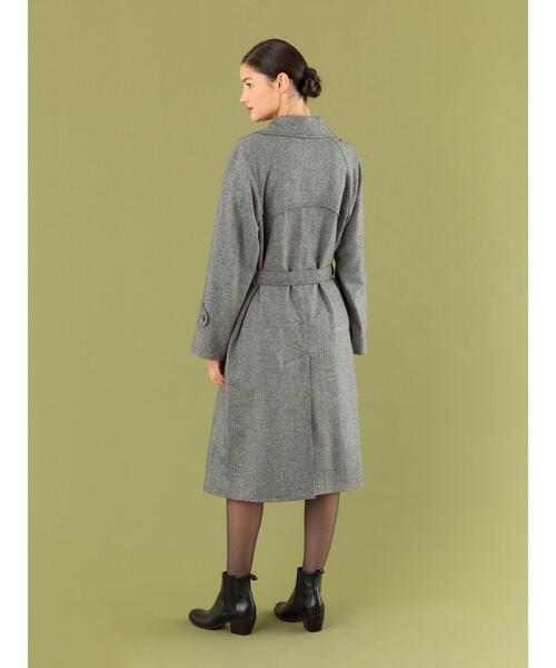 agnes b.(アニエスベー)の「T260 MANTEAU コート(トレンチコート・レディース・ブラック・2)」の6枚目の写真