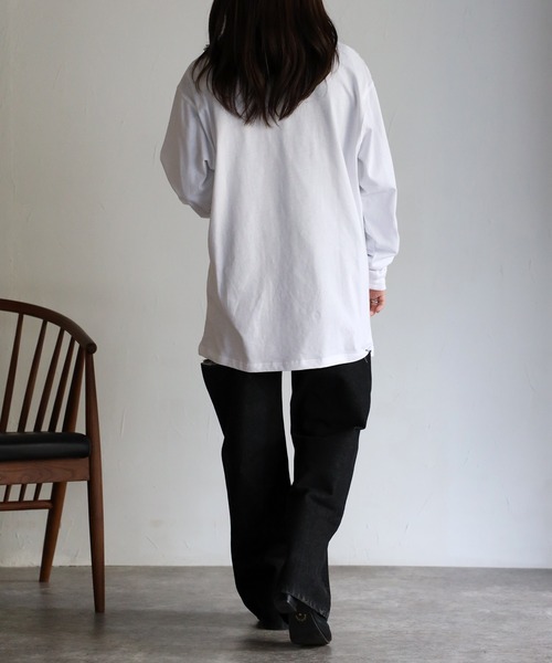 POLOCHAMPS（ポロチャンプス）の「【POLO CHAMPS/ポロチャンプス】ビッグシルエット ワンポイント刺繍 ロングTシャツ（Tシャツ/カットソー・メンズ・ホワイト/ブラック/ダークグリーン/ベージュ/ネイビー・M/L）」の19枚目の写真