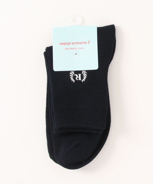repipi armario（レピピ アルマリオ）の「【repipi armario / レピピアルマリオ】スクールソックス 13cm丈（ソックス/靴下・キッズ・ホワイト/ブラック/ネイビー・FREE）」の3枚目の写真