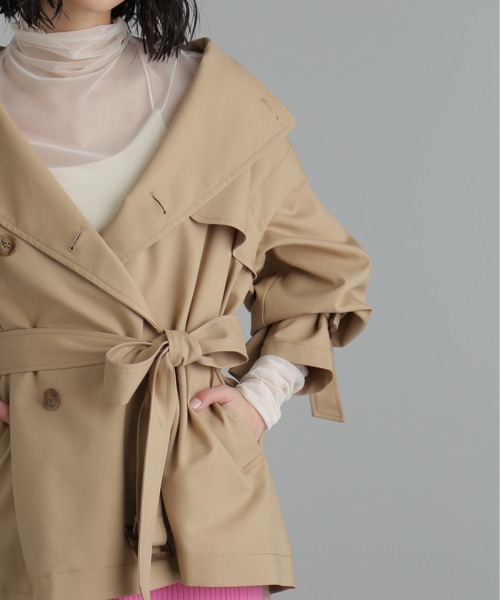 FREE'S MART（フリーズマート）の「◆袖取り外し2Wayミドル丈トレンチコート（トレンチコート・レディース・ベージュ・SMALL/MEDIUM）」の11枚目の写真