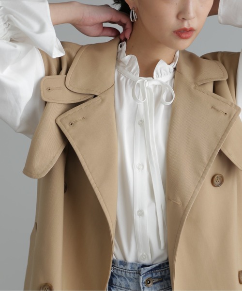 FREE'S MART（フリーズマート）の「◆袖取り外し2Wayミドル丈トレンチコート（トレンチコート・レディース・ベージュ・SMALL/MEDIUM）」の16枚目の写真