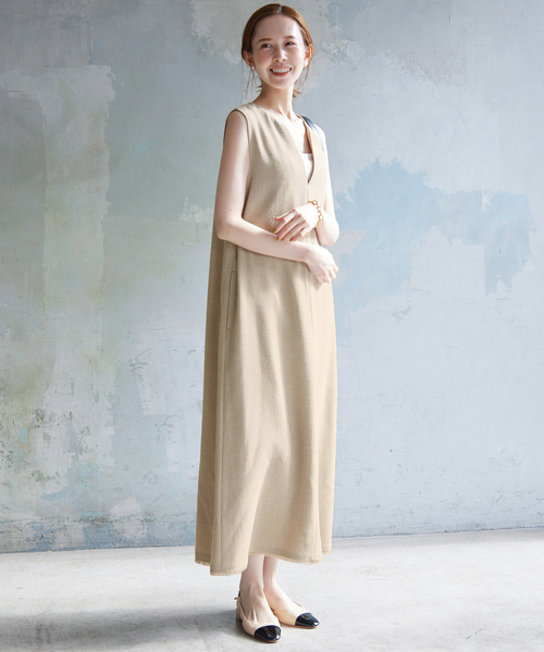 セール】ループツイードキーネックワンピース（ワンピース）｜SLOBE  