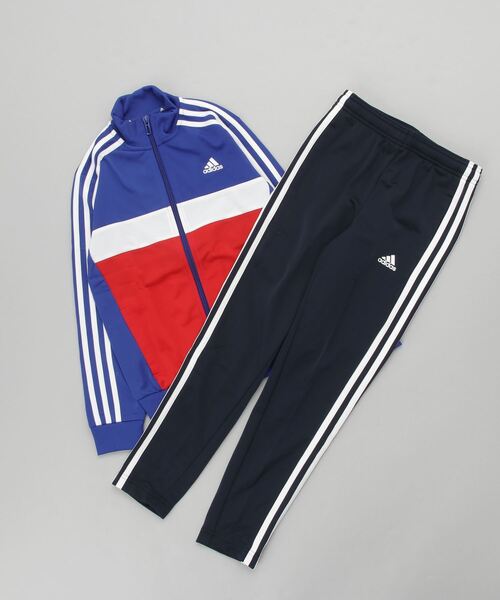 adidas（アディダス）の「アディダス adidas U TIBERIO トラックスーツ（ジャージ・キッズ・レッド/ブルー/ネイビー/ブラック×グレー・130cm/150cm/140cm/160cm）」の3枚目の写真