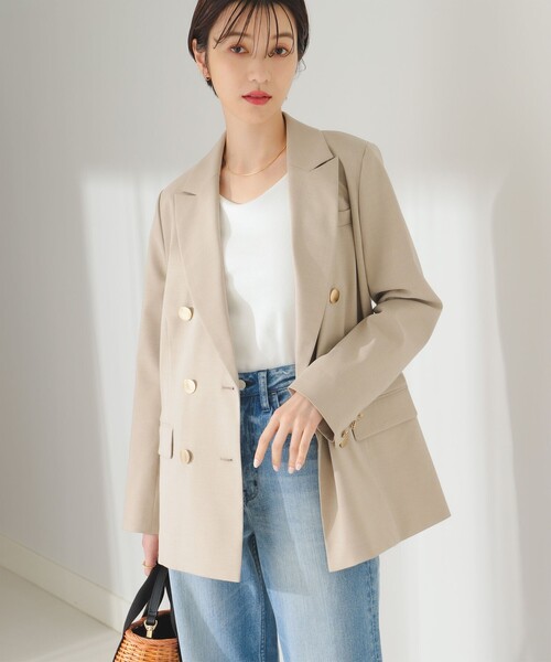 B:MING by BEAMS(ビーミングバイビームス)の「B:MING by BEAMS / ダブル ブレスト ジャケット(テーラードジャケット・レディース・ネイビー/ベージュ・MEDIUM/SMALL)」の7枚目の写真