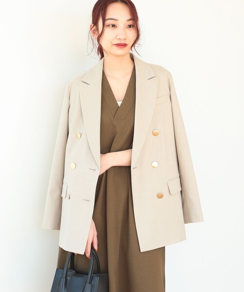 B:MING by BEAMS(ビーミングバイビームス)の「B:MING by BEAMS / ダブル ブレスト ジャケット(テーラードジャケット・レディース・ネイビー/ベージュ・MEDIUM/SMALL)」の12枚目の写真