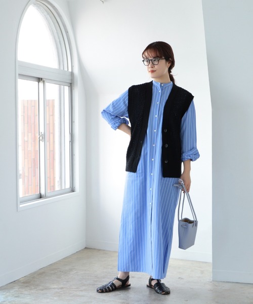 Ray BEAMS（レイビームス）の「Ray BEAMS / メッシュ編み ベスト カーディガン（ベスト・レディース・ブラック/ホワイト/レッド系その他・ONE SIZE）」の7枚目の写真
