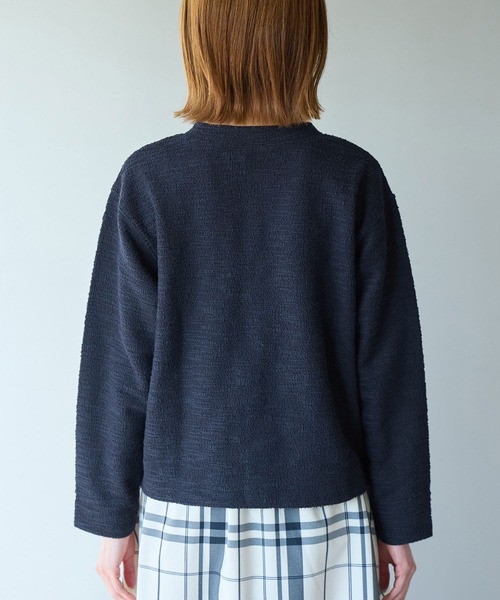 ROPE' PICNIC(ロペピクニック)の「カットツイードメタル釦カーディガン(カーディガン/ボレロ・レディース・ホワイト/ネイビー/グリーン・38)」の4枚目の写真
