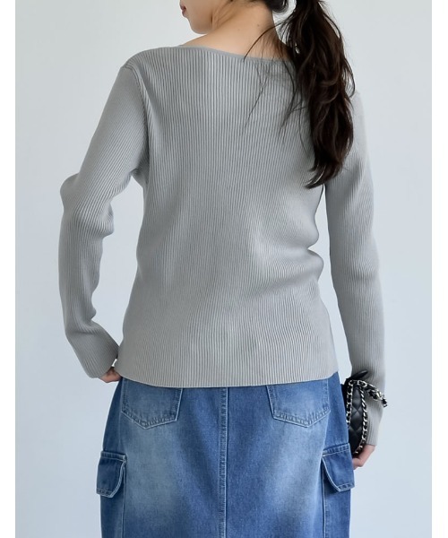 Re:EDIT（リエディ）の「[神山まりあさん着用][2024SS COLLECTION][2点セット]リボンカーディガン×アメスリキャミソールセット（アンサンブル・レディース・ブラック/ホワイト/グレー・LARGE/MEDIUM）」の10枚目の写真