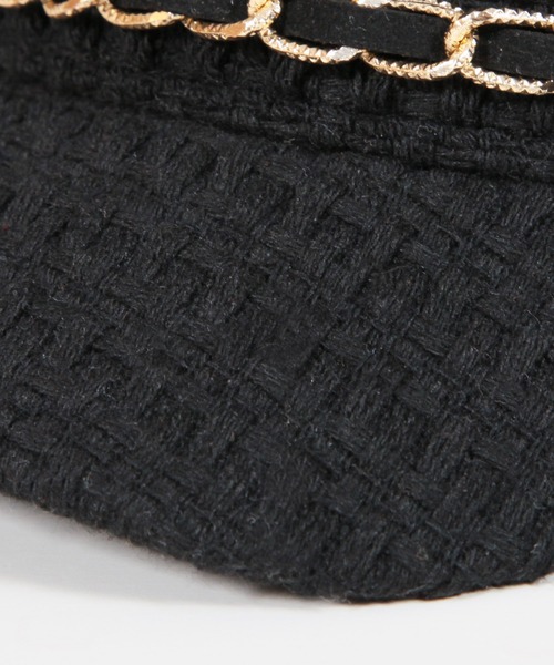 Julia Boutique（ジュリアブティック）の「チェーン付きジュート風キャスケット/23086（キャスケット・レディース・ブラック/ホワイト・ONE）」の16枚目の写真