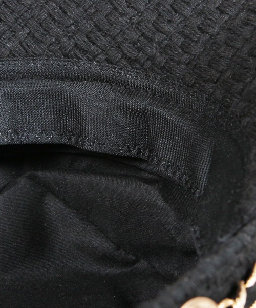 Julia Boutique（ジュリアブティック）の「チェーン付きジュート風キャスケット/23086（キャスケット・レディース・ブラック/ホワイト・ONE）」の19枚目の写真