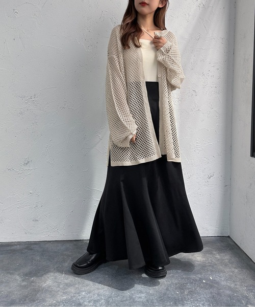 apres jour mignon(アプレジュールミニョン)の「2WAYメッシュニット【ZOZOTOWN限定アイテム】(カーディガン/ボレロ・レディース・ブラック/オレンジ/アイボリー/グリーン・X-LARGE/フリー)」の12枚目の写真