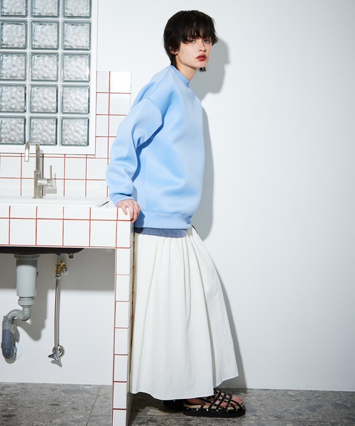 Maisones.(メゾネス)の「Round-flap Skirt | ラウンドフラップスカート(スカート・レディース・チャコールグレー/ブラック/ネイビー・1/2)」の15枚目の写真
