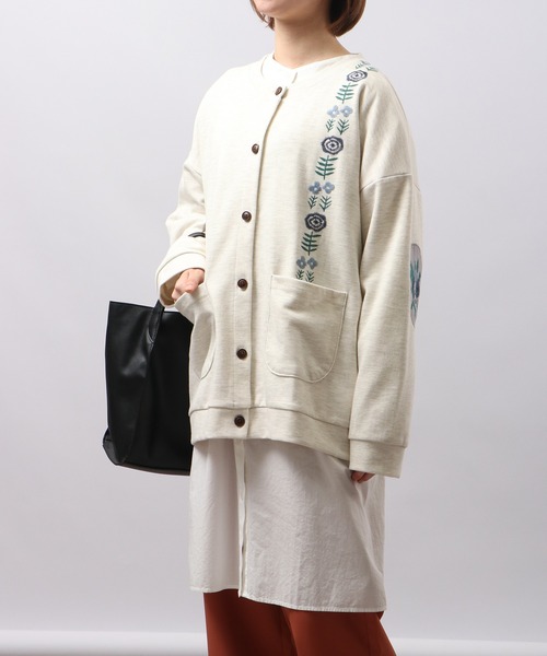 EMAGO エルボーパッチ刺繍カーディガン（カーディガン/ボレロ）｜Emago（イマゴ）