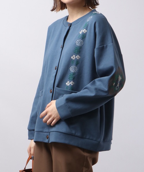 EMAGO エルボーパッチ刺繍カーディガン（カーディガン/ボレロ）｜Emago（イマゴ）