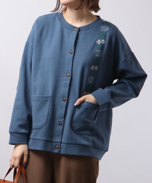 EMAGO エルボーパッチ刺繍カーディガン（カーディガン/ボレロ）｜Emago（イマゴ）