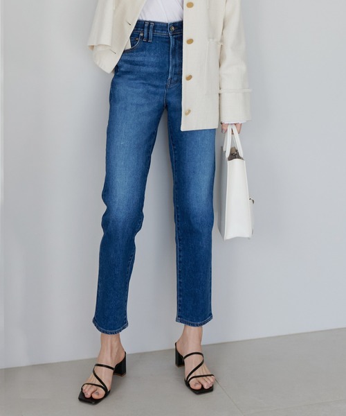 Moname(モナーム)の「Moname MILLA ストレートデニムパンツ(デニムパンツ・レディース・ブルー・24/25/23)」の1枚目の写真