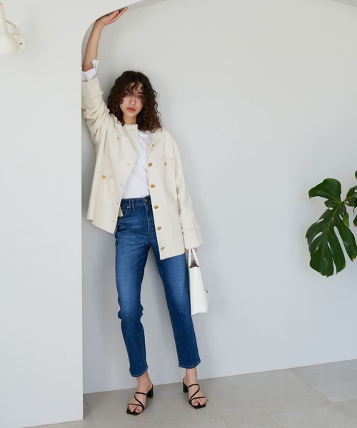 Moname(モナーム)の「Moname MILLA ストレートデニムパンツ(デニムパンツ・レディース・ブルー・24/25/23)」の22枚目の写真