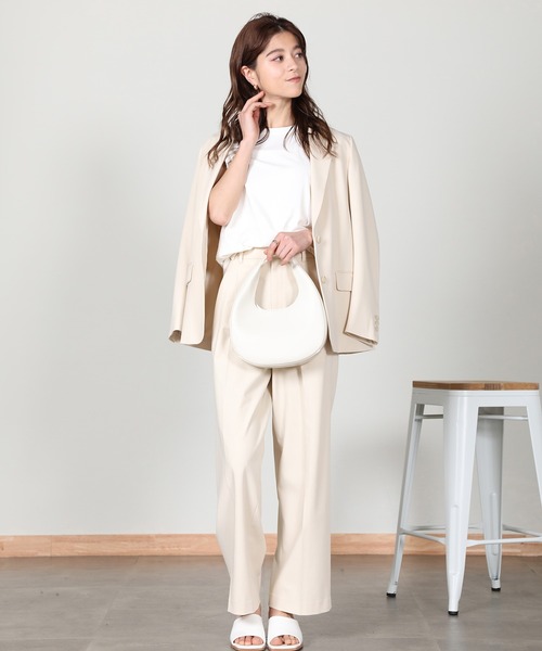 aity(アイティ)の「ノースリーブカットソー 夏服(Tシャツ/カットソー・レディース・チャコール/ピンク/グリーン/オフホワイト/ブラック/グレイッシュベージュ・M)」の7枚目の写真
